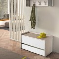 Moderne houten binnenbank met schuiflade Aanbieding