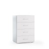 Ladekast slaapkamer kantoor 4 lades design wit grijs Aanbod