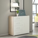 Ladekast slaapkamer dressoir design 4 lades wit hout Aanbieding