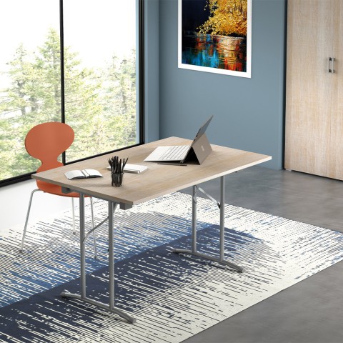 Multifunctionele eettafel met inklapbare poten 125x80cm catering Butterfly Aanbieding