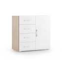 Slaapkamer dressoir design dressoir 4 laden hout wit Aanbod