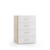Ladekast slaapkamer kantoor 4 lades wit hout design Aanbod