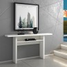 Uitschuifbare console tafel bureau wit hout 120x35-70cm Oplà Catalogus