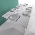 Uitschuifbare console tafel bureau wit hout 120x35-70cm Oplà Voorraad