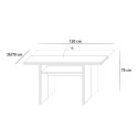 Uitschuifbare console tafel bureau wit hout 120x35-70cm Oplà Keuze