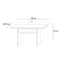 Uitschuifbare console tafel houten bureau wit 120x35-70cm Oplà Keuze