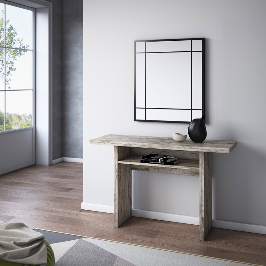 Uitschuifbare console 120x35-70cm tafel bureau vintage hout Oplà Aanbieding