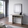 Uitschuifbare console 120x35-70cm tafel bureau vintage hout Oplà Aanbieding