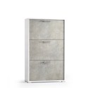 Schoenenkast ingang voor 9 paar schoenen, 3 deurs, modern wit-grijs design 6003 Aanbod