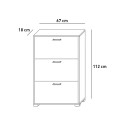 Schoenenkast ingang voor 9 paar schoenen, 3 deurs, modern wit-grijs design 6003 Kortingen