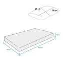 Orthopedisch eenpersoonsmatras 80x190 met Memory Foam kussen Top Soft Catalogus