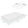 Orthopedisch eenpersoonsmatras 80x190 met Memory Foam kussen Top Soft Catalogus