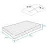 Ortopedisch eenpersoonsmatras 120x190 met memory foam kussen Top Soft M Catalogus