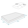 Orthopedisch tweepersoonsmatras 160x190 met 2 Memory Top Soft L kussens Voorraad