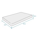 Eenpersoonsmatras 80x190 orthopedisch traagschuim Double Comfort Model