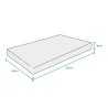 Eenpersoonsmatras 80x190 orthopedisch traagschuim Double Comfort Model