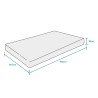 Ortopedisch tweepersoonsmatras 160x190 Memory Foam Double Comfort L Afmetingen