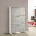 Schoenenkast ingang voor 9 paar schoenen, 3 deurs, modern wit-grijs design 6003 Aanbieding