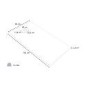 Rechthoekige douchebak 160x90 cm Stone 