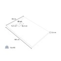 Rechthoekige douchebak 100x80 cm Stone 