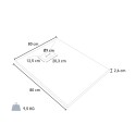 Vierkante douchebak 80x80 cm voor een moderne badkamer Stone 
