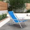 2 Ligstoelen zee strand armleuningen aluminium opvouwbaar Riccione Gold Lux Aanbod