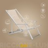4 Ligstoelen zee strand armleuningen aluminium opvouwbaar Riccione Gold Lux Verkoop