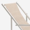 4 Ligstoelen zee strand armleuningen aluminium opvouwbaar Riccione Gold Lux Catalogus