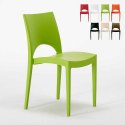 Moderne stapelbare stoelen in polypropyleen voor huis cafès en restaurants Paris Aanbieding