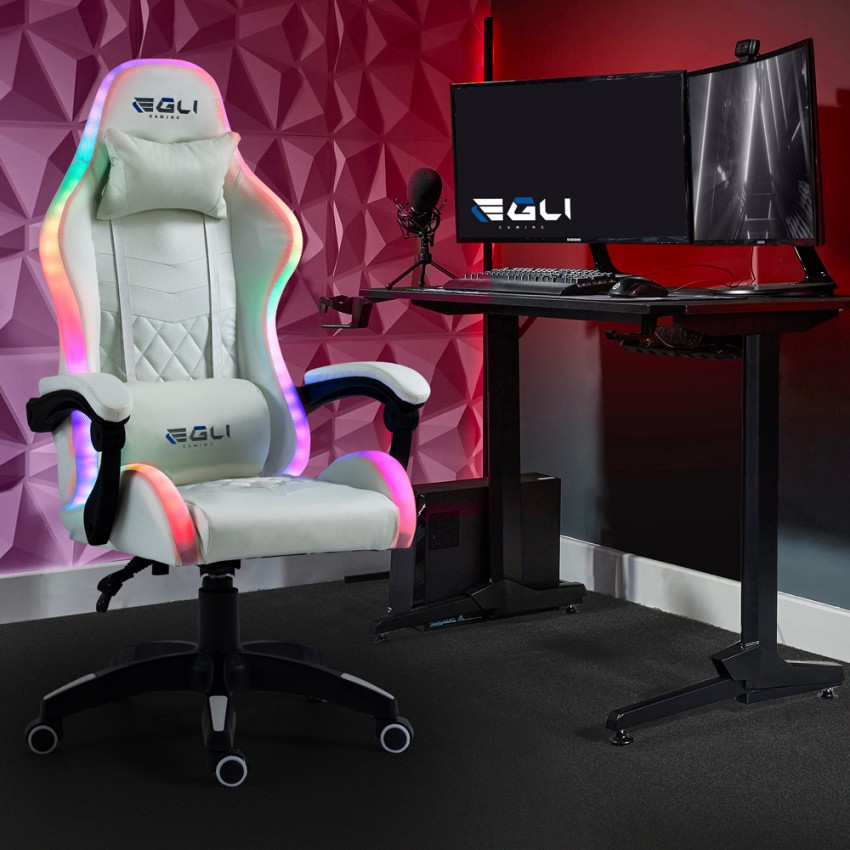 ergonomische gaming led bureaustoelen met verstelbare kussens PIXY