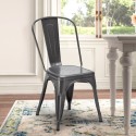 Set van 20 industriële stoelen Steel One van staal voor thuis of horeca 