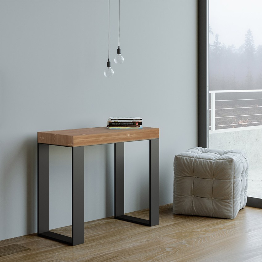 Vervullen Behoort Dragende cirkel Tecno Fir Entree console tafel uitschuifbaar 90x40-300cm hout metaal