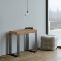 Entree console tafel uitschuifbaar 90x40-300cm hout metaal Tecno Fir Aanbieding