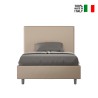 Halfhoog bed met opbergruimte 120x190 Frans stijl kunstleer Focus P Kosten