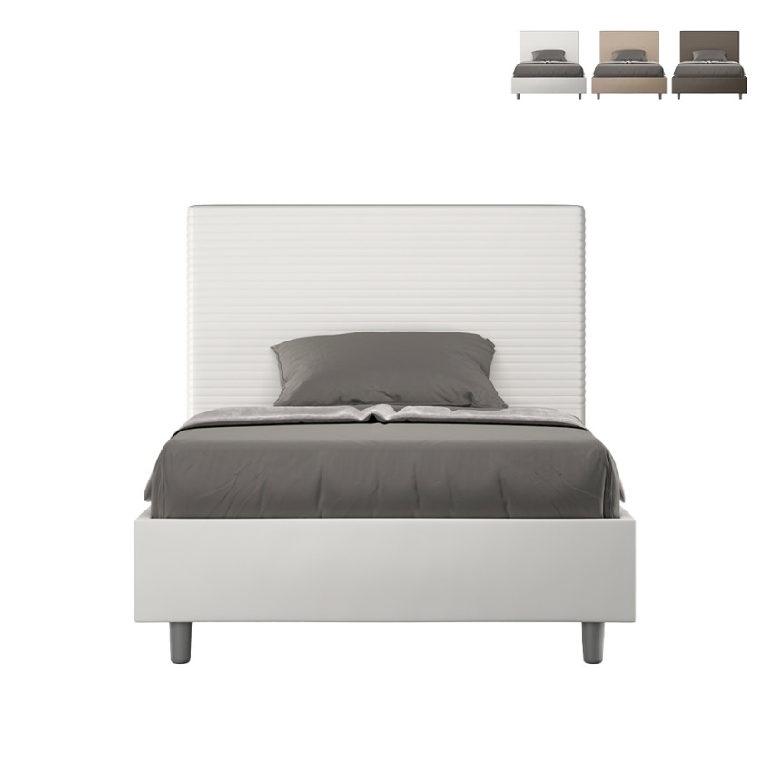 Frans bed met opbergruimte 140x200 twijfelaar kunstleer Focus F Catalogus