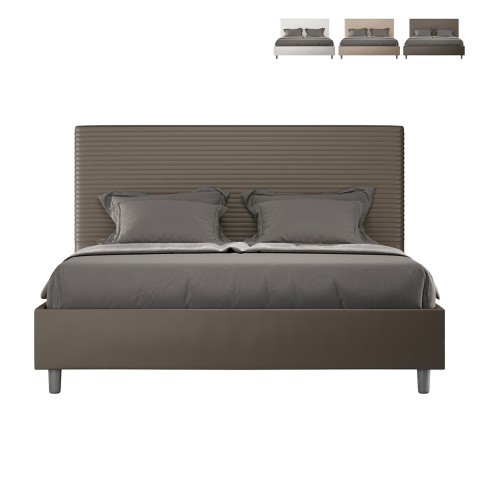 Tweepersoonsbed 160x200 met opbergruimte, modern kunstleer Focus M1 Aanbieding