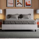 Tweepersoonsbed 160x200 met opbergruimte, modern kunstleer Focus M1 Voorraad