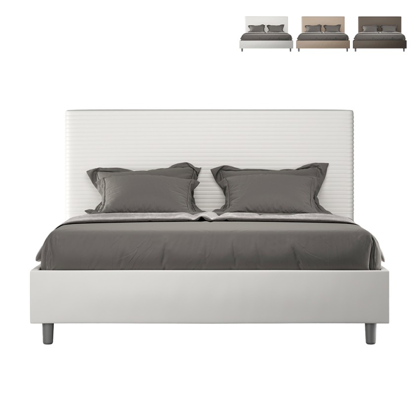 Tweepersoonsbed 160x200 met opbergruimte, modern kunstleer Focus M1 Catalogus