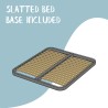 Halfhoog bed met opbergruimte 120x190 Frans stijl kunstleer Focus P 