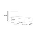 Eenpersoonsbed met opbergbox 80x190 lattenbodem modern kinderkamer Adele S 