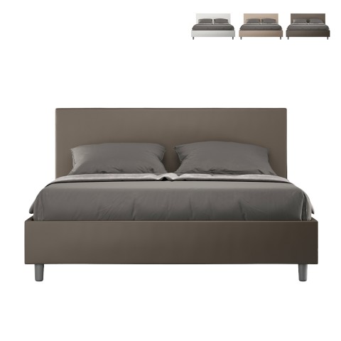 Tweepersoonsbed 160x200 met opbergruimte in moderne lederlook Adele M1 Aanbieding