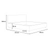 Tweepersoonsbed 160x200 met opbergruimte in moderne lederlook Adele M1 