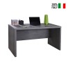 Klein houten bureau in grijze kleur met betoneffect Pratico Verkoop