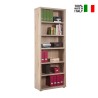 Design boekenkast van hout met 5 planken in klassieke stijl Virginia Verkoop