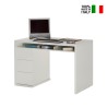 Wit design bureau met 3 lades 110x60 cm Franklyn Verkoop