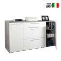 Wit en betongrijs modern design dressoir 160x45 cm Leyla Verkoop