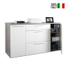 Wit en betongrijs modern design dressoir 160x45 cm Leyla Verkoop