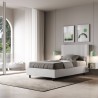 Frans bed met opbergruimte 140x200 eenpersoon en half kunstleer Goya F Kortingen