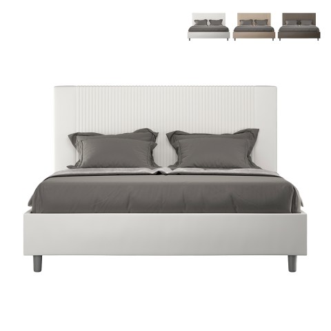 Tweepersoonsbed met opbergruimte 160x190 kunstleer modern Goya M Aanbieding