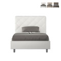 Gestoffeerd twijfelaar bed 120x200 Frans met opbergruimte Priya P1 Aanbieding